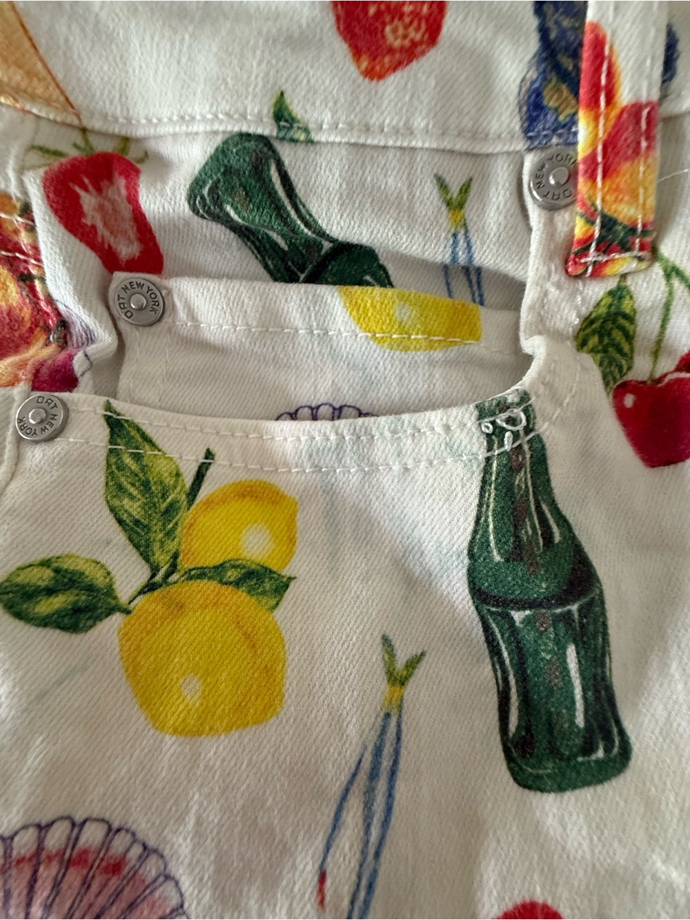 Oat NY 0/25 Wide-Leg Bottoms with Fruit & Sea Motif - Picture 5 of 7